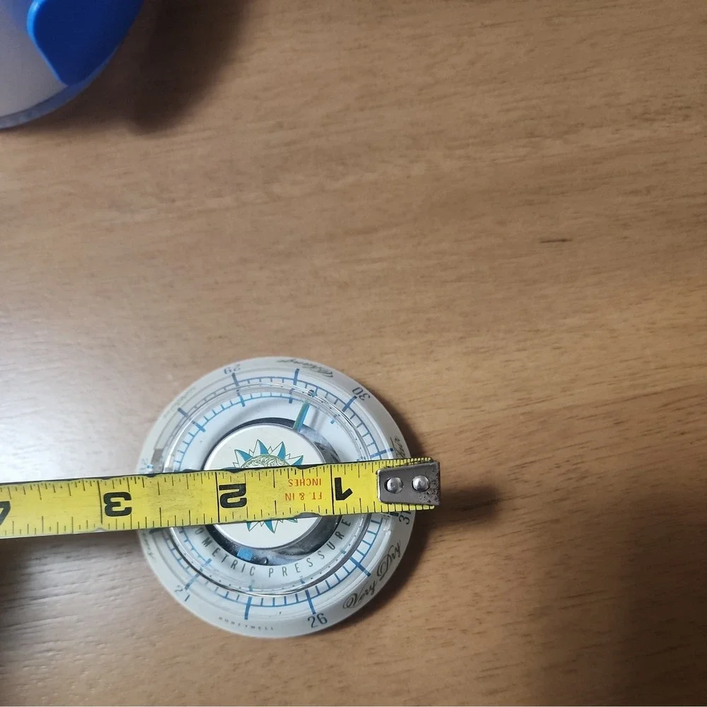 Vintage  Honeywell Desktop Barometer Man In The Moon Sun Celestial Atomic Shape.